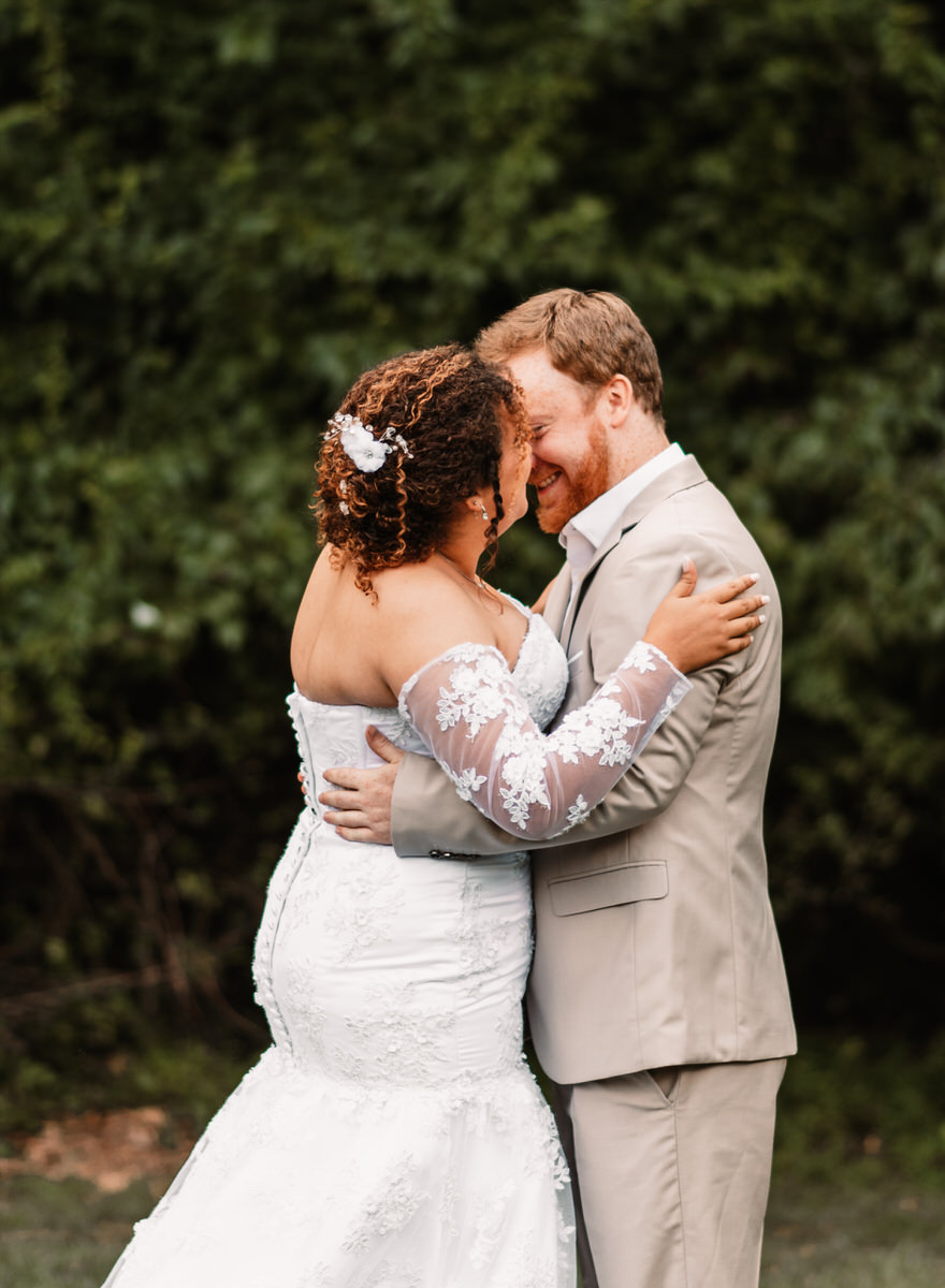 deer creek preserve camp hidden valley maryland venue wedding photographer first look groom bride close to kissing